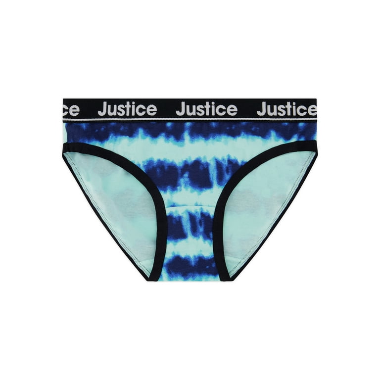 Justice Girls Soft Cotton Bikini Underwear, 6-Pack, Sizes 6-16 