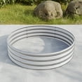 thumbnail image 3 of Yoneston Galvanized Raised Garden Beds Kit 47.24" x 11.4" Tall Round Outdoor Metal Garden Beds Galvanized Planter Box for Vegetables Flowers Herbs, Silver, 3 of 6