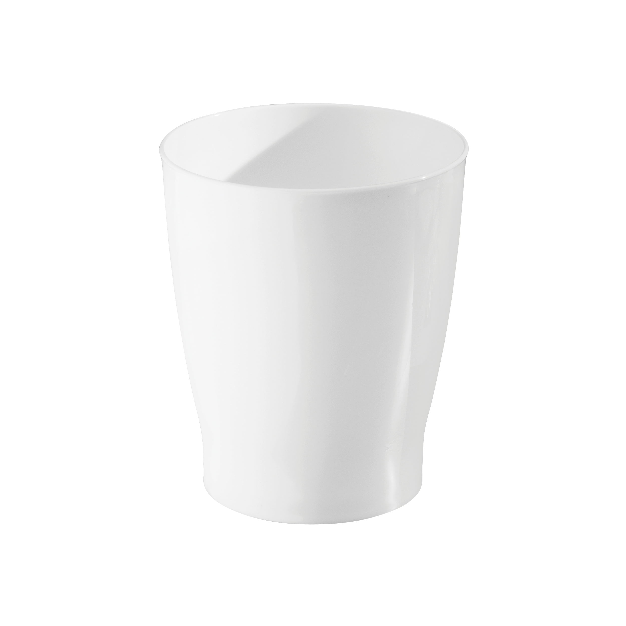 Small Round Plastic Bathroom Trash Can - Slim Trash Can for Bathroom, Bedroom, or Home Office - Made in USA