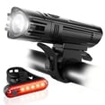 thumbnail image 1 of mmirethe USB Rechargeable Bike Light Set Powerful Front Headlight and Back Taillight for Road Mountain Cycling, 1 of 6