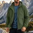 thumbnail image 3 of HOMADLES Mens Windbreaker Jacket Stand Collar Long Sleeve Zip Up Jacket Loose Fit Lightweight Jacket Army Green Size 4XL, 3 of 10