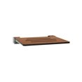 thumbnail image 1 of Seachrome Asiento De Banco De Ducha Plegable De 18.0 In Silhouette Slimline Para Montaje En Pared, Asiento Rústico De Teca Con Marco Plateado, 1 of 5
