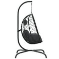 thumbnail image 2 of vidaXL Chaise Suspendue en Forme d'Œuf avec Coussin Anthracite en Rotin Poly et Acier, 2 of 5