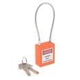 thumbnail image 4 of Letairis Stainless Steel Cable Safety Padlock Security Padlock Safety Lockout Lockout Isolation Lock, 7 Color Orange, 4 of 9