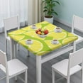 thumbnail image 3 of Vintage Lemon Pattern Tablecloth Yellow Fruit Print Cute Retro Style with Fresh Floral Accent, 3 of 6