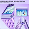 thumbnail image 2 of Compatbile with Z Flip 5 Case with Hinge Protection,Samsung Flip 5 Heavy Duty Shockproof Full Body Protective Plating Phone Case Cover for Galaxy Z Flip 5 5G(2023)-Purple, 2 of 12