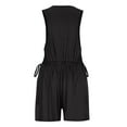 thumbnail image 4 of Lovskoo 2025 Shorts Overalls for Women Sleeveless Adjustable Strap Short Rompers Jumpsuit with Pockets Black 2XL, 4 of 6