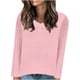 thumbnail image 2 of Suéter de cuello en V para mujer, jersey de manga larga de color liso con cuello en V, suéter informal de moda, top de poliéster para mujer, 2 of 6