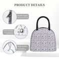 thumbnail image 4 of Honeii Blue Dandelion Print Insulated Lunch Bag Women Reusable Lunch Box with Pocket for Work Picnic Travel -One Size, 4 of 6