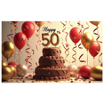 thumbnail image 3 of Fiftyth Birthday Celebration Backdrop Banner, Balloon Elements Party Decorations, for Birthday Party Photography Props Birthday Decoration Happy Birthday Party Supplies, 3 of 4