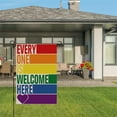 thumbnail image 3 of Welcome Rainbow LGBTQ Garden Flag 12x18 Inch Double Sized Gay Lesbian Bisexual Transgender Pride Yard Outdoor Decoration Flag LG01, 3 of 5