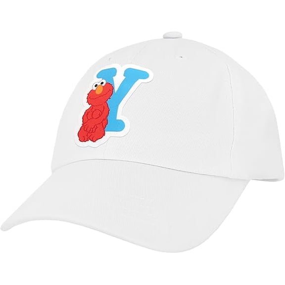 Sesame Street Elmo & Abby Kids Toddler Cap with Initial, Toddler Boys Hat, Youth Girl Baseball Cap, Cute Toddler Baseball Cap