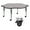 Gray, variant on Flash Furniture Mobile 60'' Flower Oak Thermal Laminate Activity Table - Height Adjustable Short Legs