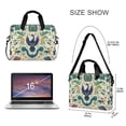 thumbnail image 3 of FORMRS 16" Laptop Bag Carrying Sleeve Case with Handle Travel Shoulder Briefcase, Green Animals Pattern, 3 of 8
