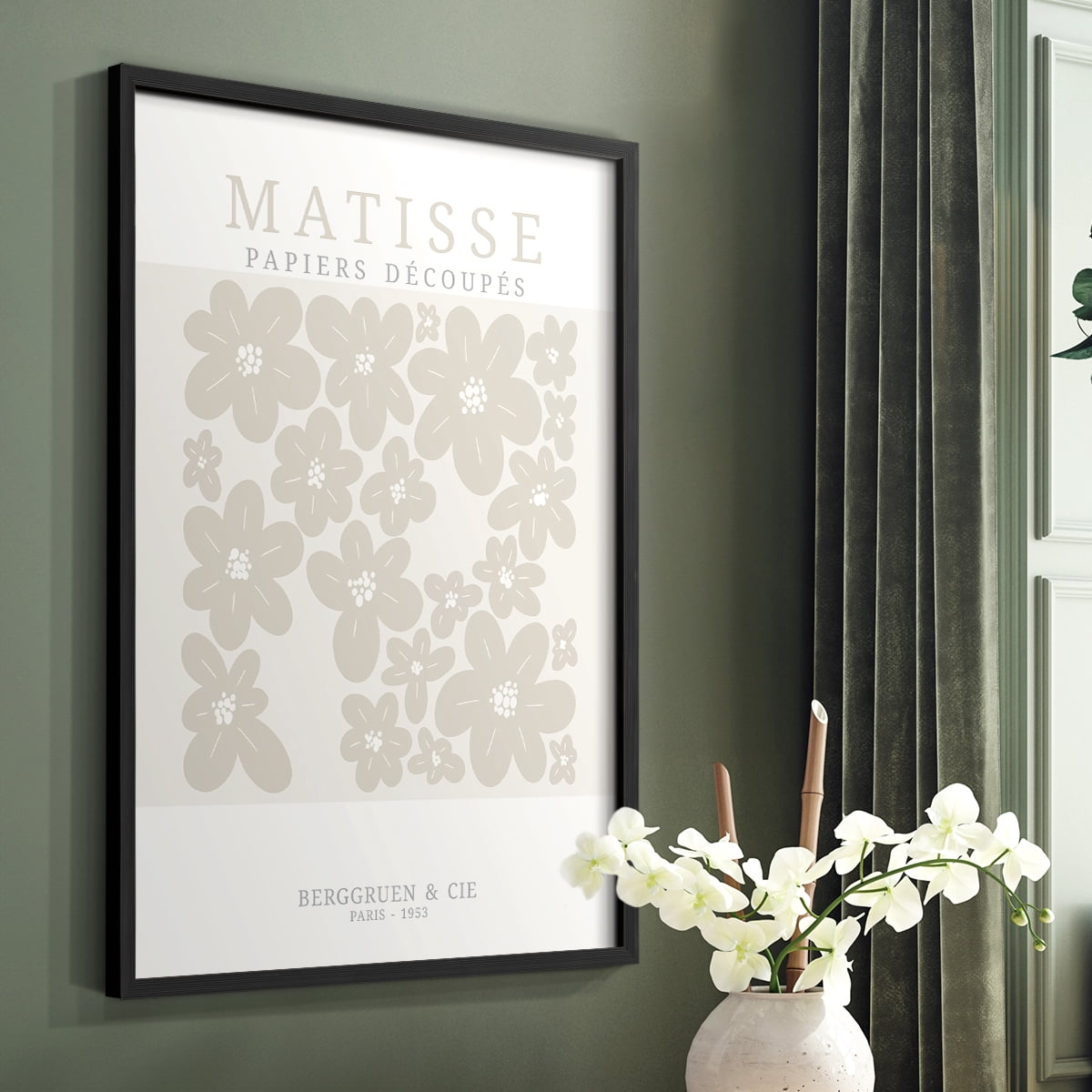 Matisse CDXVIII in Black Solid Wood Framed Print No Nail Hanging