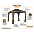 thumbnail image 4 of Sojag Outdoor 10' X 10' Sanibel Hardtop Gazebo Outdoor Sun Shelter, Wood Finish, 4 of 12