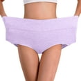 thumbnail image 4 of uublik Womens Panties Briefs Soft Underwear Super Stretchy Briefs Full Coverage Panties High Waisted Underwear for Women Purple, 4 of 5