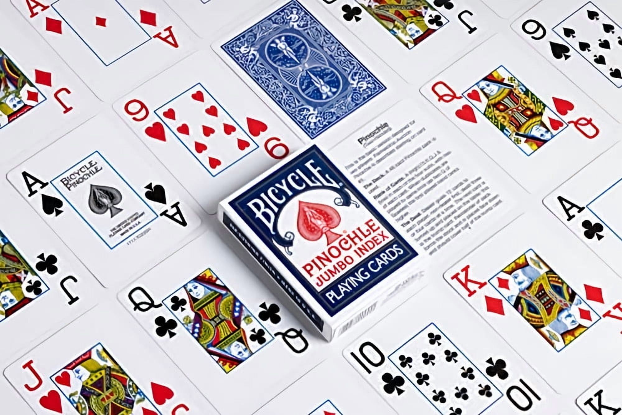 Bicycle Pinochle Jumbo Index Playing Cards (Colors May Vary) (Pack of 18)