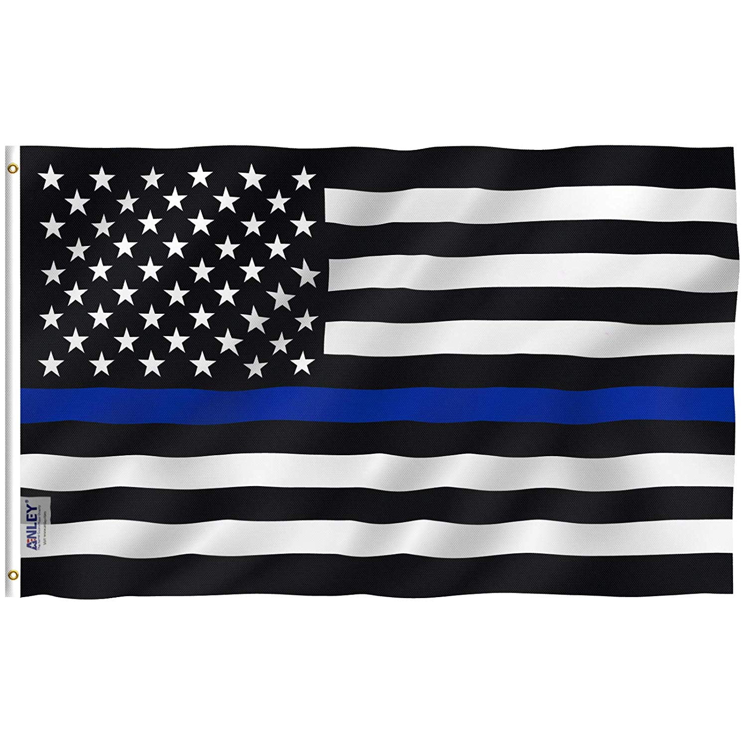3x5 USA Police Blue Kansas State 2 Pack Flag Wholesale Set Combo 3'x5'
