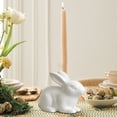 thumbnail image 6 of Easter White Ceramic Bunny Figurine - Mini Cute Rabbit Statue, Festive Spring Easter Decor for Living Room, Bedroom & Home Tabletop Decoration, 6 of 6