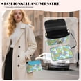thumbnail image 3 of KUIFORTI White Flower Leather Cross Body Bag Portability Fashion Medium Flap Crossbody Handbag with Chain Strap Comfortable Shoulder Bag for Women for Camping Parties, 3 of 7