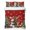 Red, variant on 3 Pieces Queen Quilt Set,Christmas Trees Deer Snowman Soft Bedding Sets with 1 Quilt & 2 Pillow Shams,Let Snow Words on Red Summer Bedspread Lightweight Coverlet Comforter