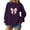 Purple, variant on Womens Valentine Day Pullover Sweatshirts Long Sleeve Holiday Cute Valentines Sweater Casual Bow Heart Tops, M Red