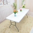 thumbnail image 2 of yeegool Vinyl Fitted Tablecloth with Flannel Backing 4 ft x 2 ft Waterproof Oil-Proof Stain-Resistant White Table Cover, 2 of 6