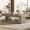 Grey, variant on Finmind Rectangular Coffee Table for Living Room, 47.24-inch Farmhouse 2-Tier Accent Center Tea Cocktail Table with Storage, Brown