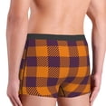 thumbnail image 3 of Goofa Fall Buffalo Plaid Printed Men's Boxer Briefs Underwear, Moisture-Wicking Underwear, Trunk,Soft and Breathable Cotton Underwear-, 3 of 9