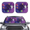 thumbnail image 2 of Fotbe Astronaut on Mission in Outer Space 2-Piece Car Windshield Sun Shade | Sun Blocker for Car Windshield | Foldable Automotive Interior Accessories for Sun Protection-Medium, 2 of 7