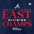 thumbnail image 4 of Men's Fanatics Navy Atlanta Braves 2023 NL East Division Champions Locker Room Big & Tall T-Shirt, 4 of 4