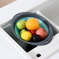 thumbnail image 6 of Basdi Collapsible Silicone Colander & Strainer - Heat-Resistant up to 400°F, Easy-Grip Handles, Space-Saving Design - Versatile Folding Basket for Draining Pasta, Rinsing Vegetables & Washing Fruits, 6 of 9