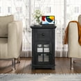 thumbnail image 5 of FAGAGA Farmhouse End Tables with Charging Station for Living Room,Nightstand with Drawer for Bedroom,Blackgrey, 5 of 9