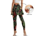 thumbnail image 3 of FUIALDOLG Christmas Tree Legging for Women Lady Merry Christmas Skirted Leggings for Tennis Golf Running Trousers High Waist Tight Workout Pants Casual Trousers for Winter,Size S, 3 of 7