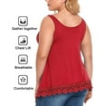 thumbnail image 6 of Tank Tops for Women Basic Camisole with Built in Bra Casual Wide Strap Sleeveless Layer Top for Summer, 6 of 6