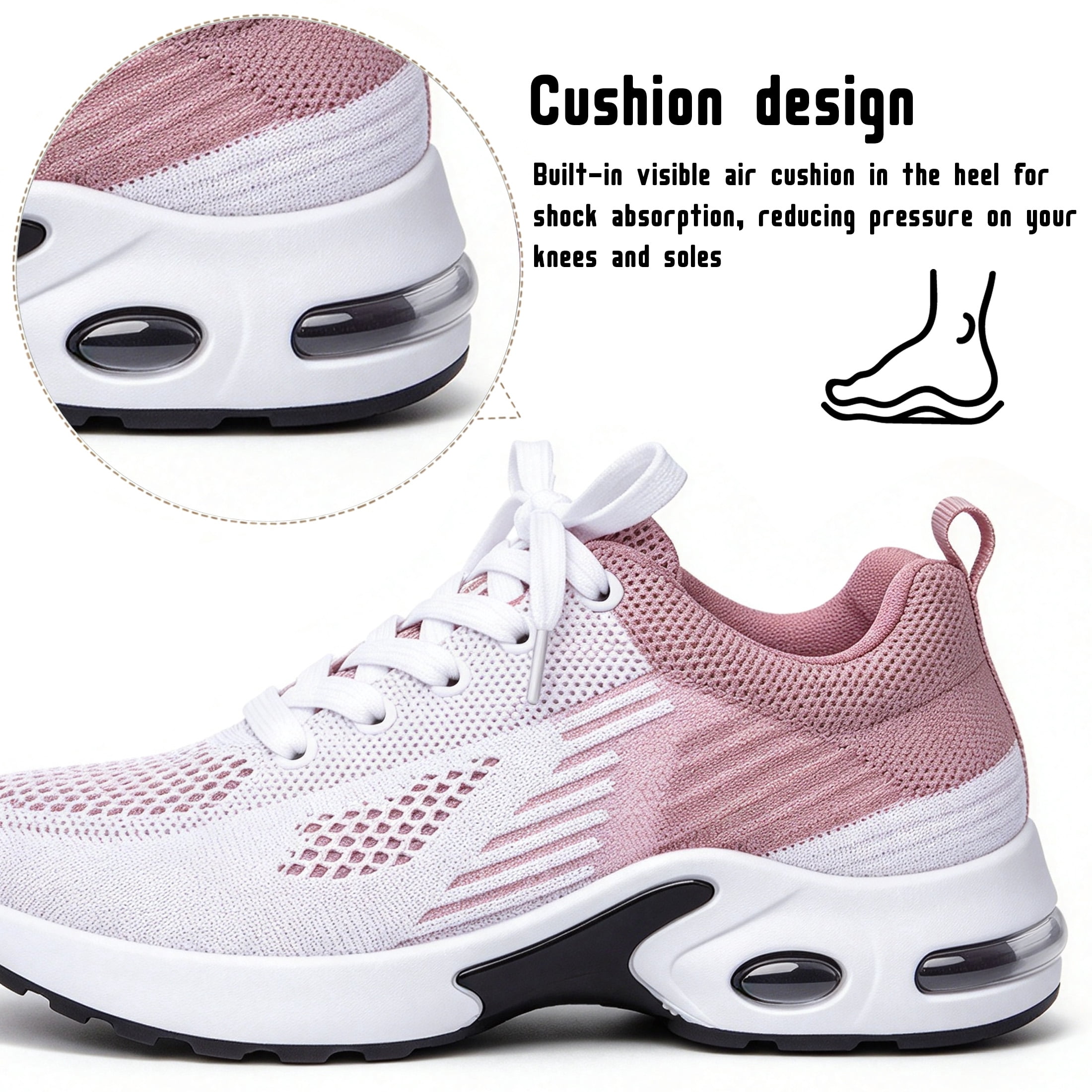 BERANMEY Comfort Sneaker for Women Casual Womens Walking Shoes Lightweight Breathable Mesh Air Cushion Sneakers