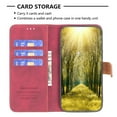 thumbnail image 5 of Allytech Wallet Case for Samsung Galaxy A53 5G 6.5" - Slim Fit Flip Cover Kickstand Cards Slots Drop Protective Magnetic Clasp Cover Shell - Red, 5 of 6