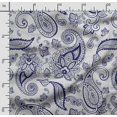 thumbnail image 2 of Soimoi Asian Paisley Printed, Poly Canvas Fabric, Decor Sewing Fabric by The Yard 56 Inch Wide,Decorative Fabric for Curtains Tote Bags, Blue, 2 of 5