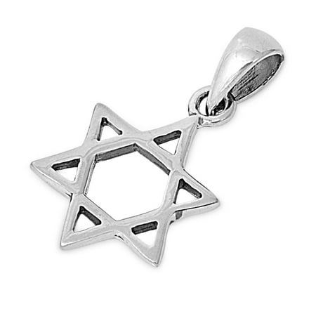 Love Star Of David Pendant - Traditional Star of David Pendant Sterling Silver
