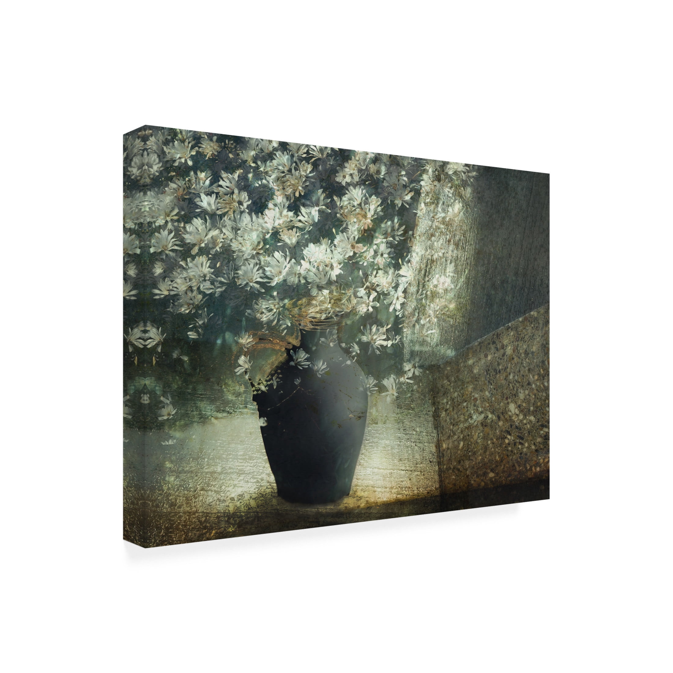 Canvas Wall Art - Delphine Devos 'Floral Still Life' Wall Art for Living Room, Bedroom, or Office Décor by Trademark Fine Art - 47 x 35 Inches