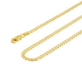 thumbnail image 3 of Sterling Silver and Gold Plated Curb ( Flat ) Link Chain Necklaces - 3.00MM Thick - 30 Inches, 3 of 6