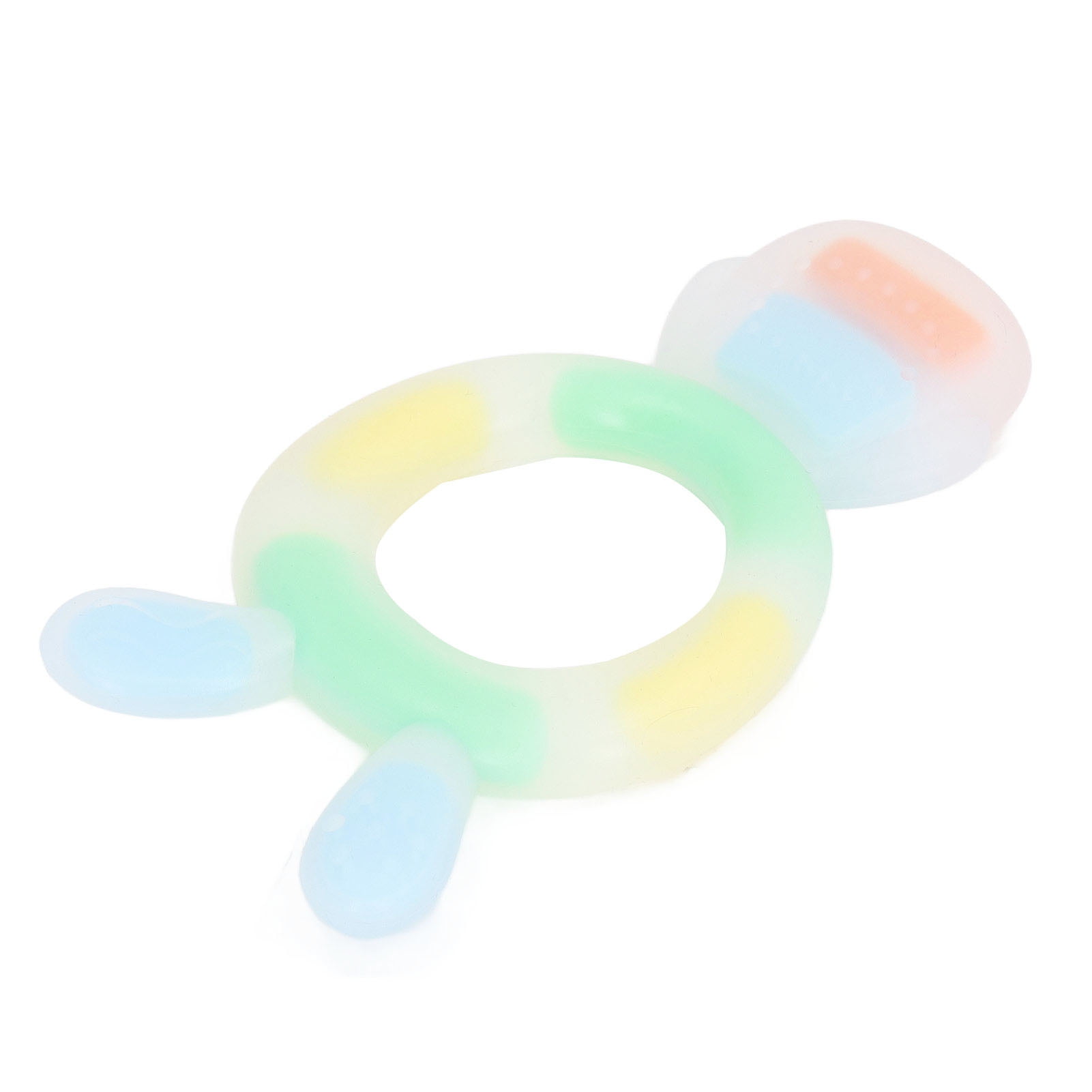 Baby Toy Infant Teething Toy Dishwasher Safe Reduce Finger Sucking Food Grade For 0 To 6 Months For Newborn Pink Blue