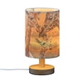 thumbnail image 2 of Giraffes Family and Sunset Bedside Desk Lamp LED Table Nightstand Lamps Warm Light Fabric Lampshade for Home Bedroom Office Living Room Decor, 2 of 7