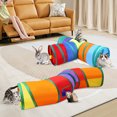 thumbnail image 5 of Goaxuzt Cat Tunnel Toy for Indoor Cat with Play Ball Collapsible Cat Tube Interactive Toy 2 Pcs Pet Tunnel Set with Storage Bag for Kitten, Rabbits, Guinea Pigs, Rainbow, 5 of 7