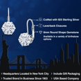 thumbnail image 2 of Gem Stone King 925 Sterling Silver White Moissanite Dangle Earrings for Women | 3.80 Cttw | Gemstone Birthstone | Round 8MM, 2 of 6