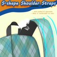 thumbnail image 5 of Green Checkered Pattern 17" School Backpacks for Teens,Waterproof Oxford Fabric,S-Shape Padded Straps for School,Travel,Hiking,Camping, 5 of 6