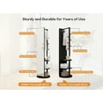 thumbnail image 2 of LiviNest Full Length Mirror with Storage & Hooks: 360° Rotating Floor Mirror with Solid Wood Shelves & Coat Rack - Multifunctional Space Saving Design for Home Office & Apartment Entryway, 2 of 6