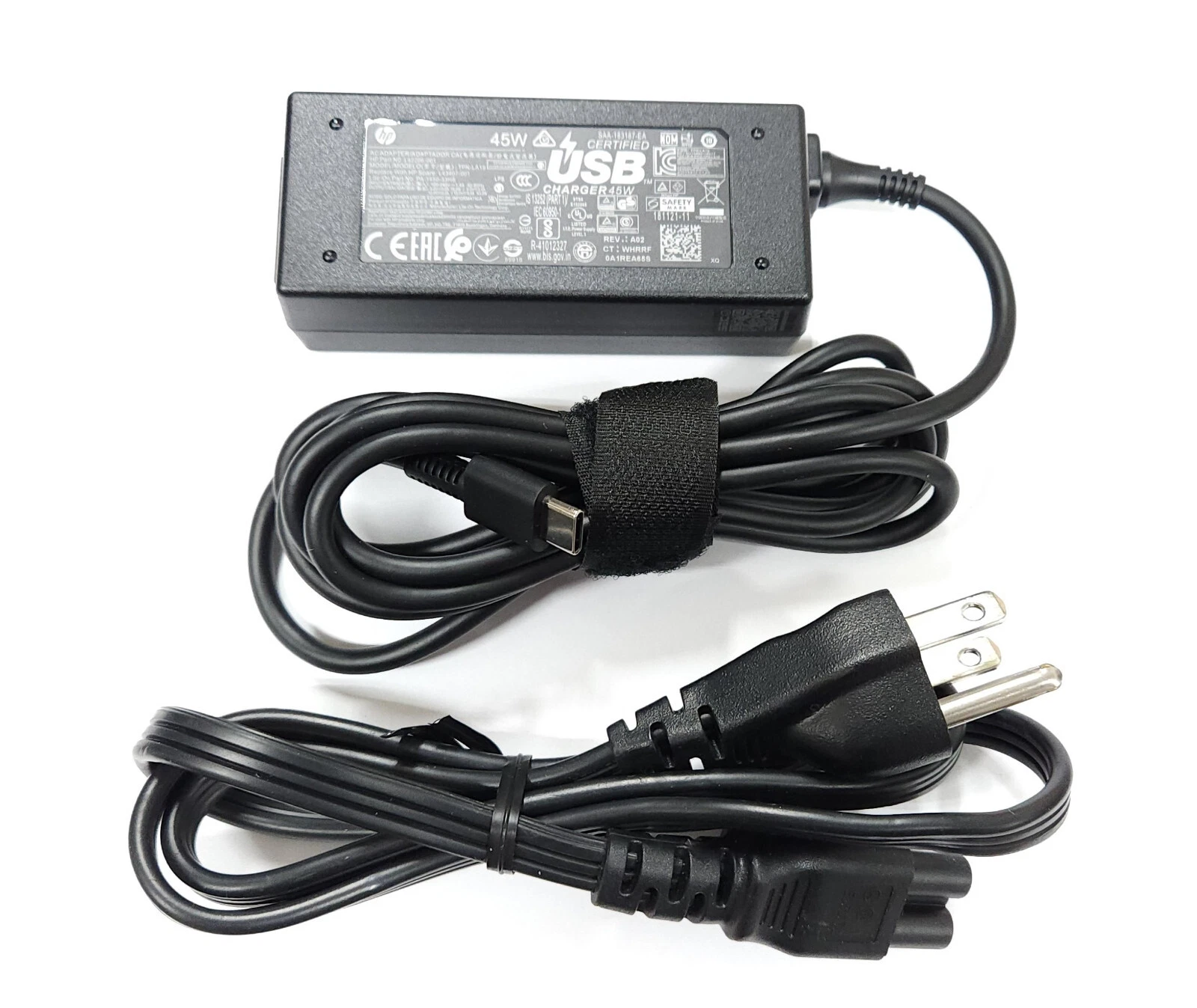 Genuine 15V 3A 45W USB Type C for HP CHROMEBOOK 14B-CA0036NR, 11A G6 EE, L42206-003 L43407-001 L64297-004 TPN-AA07 L42206-004 935444-002 844205-850 TPN-LA19 L43407-001 L42206-001 Power Supply