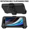 thumbnail image 4 of Petocase for iPhone SE Case 2022/2020,iPhone 8/7 Case 4.7 inches with Belt-Clip Holster Built-in Screen Protector Shockproof Drop Proof 3 in 1 Full Body Rugged Heavy Duty Durable Cover,Black, 4 of 7